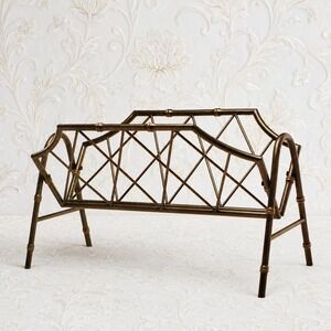 Cindy Crawford Style Trellis Magazine Rack Metal Frame Decorative Organizer NIB
